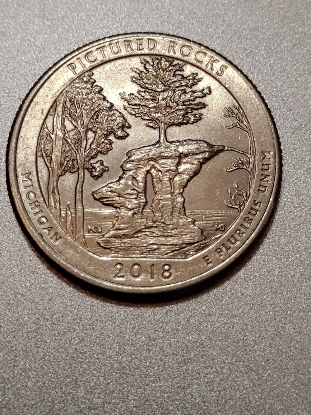 2018 P Quarter Dollar Coin Michigan Pictured Rock Circulated Collectable